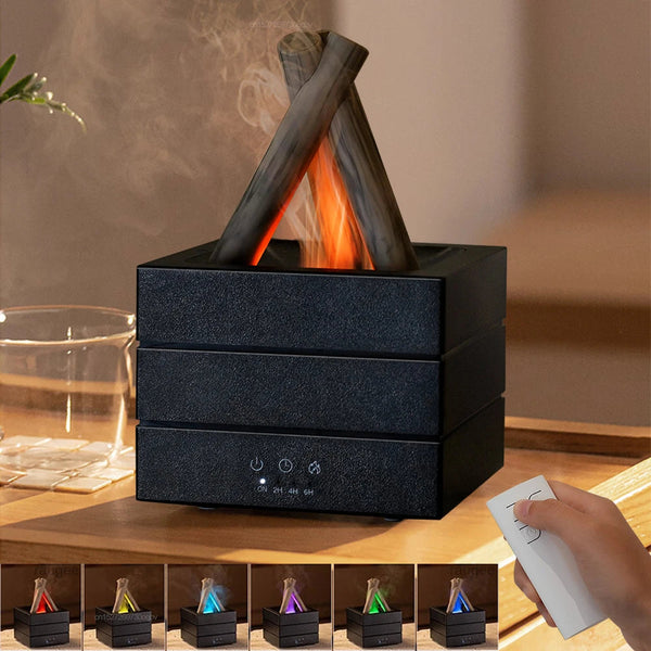 Realistischer Flammen-Aroma-Diffusor und Luftbefeuchter