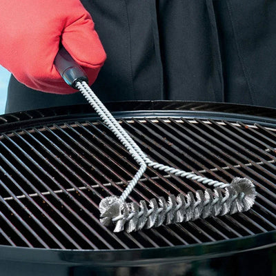 Hochwertige Grillbürste aus Edelstahl zur Reinigung