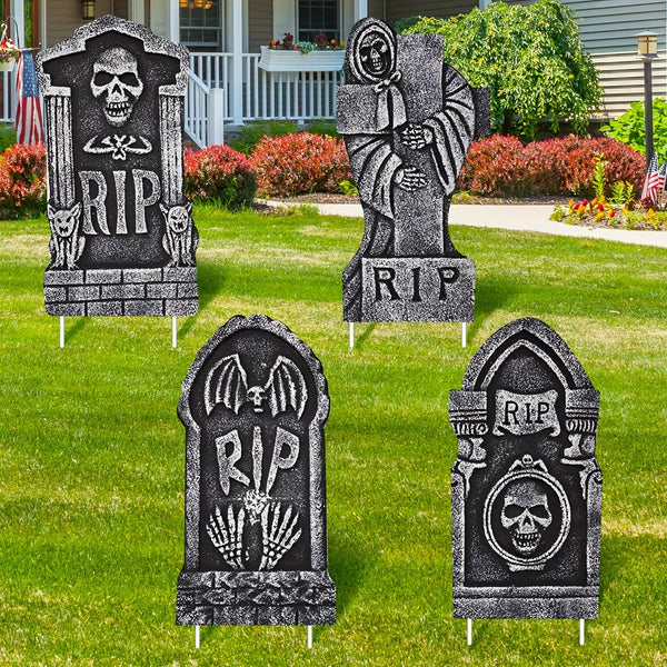 Halloween Grabstein-Dekoration mit Erdspießen