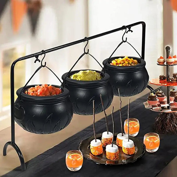 Hexenkessel Süßigkeitenschale Halloween Dekoration Set