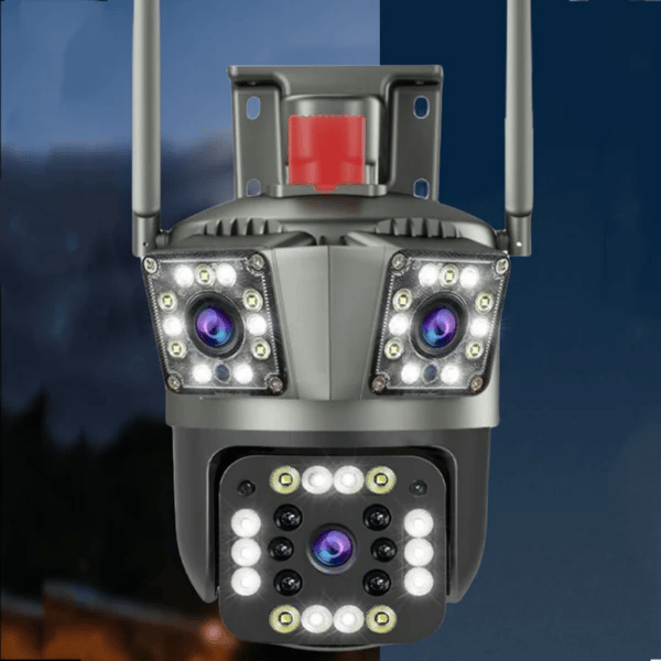 Dual-Objektiv Outdoor Wasserdichte Kabellose WLAN HD Triple-Überwachungskamera