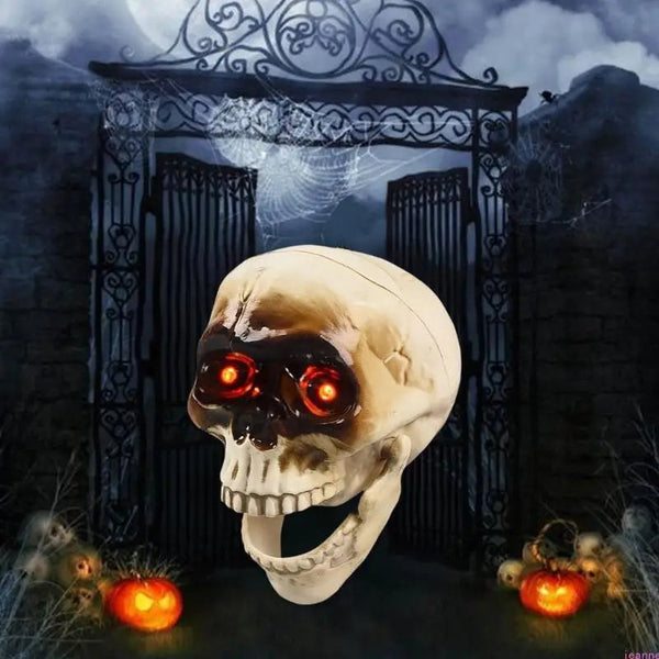 Animierter Halloween-Totenkopf mit blinkenden Augen