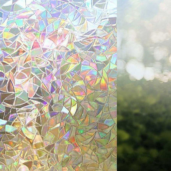 Dekorative Regenbogen-Fensterfolie mit Buntglas-Effekt für Sichtschutz