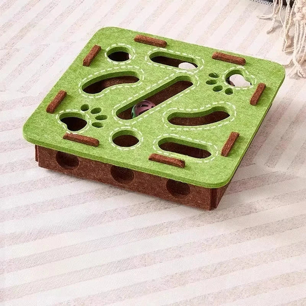 Interaktive Filz-Puzzle-Box für Katzen