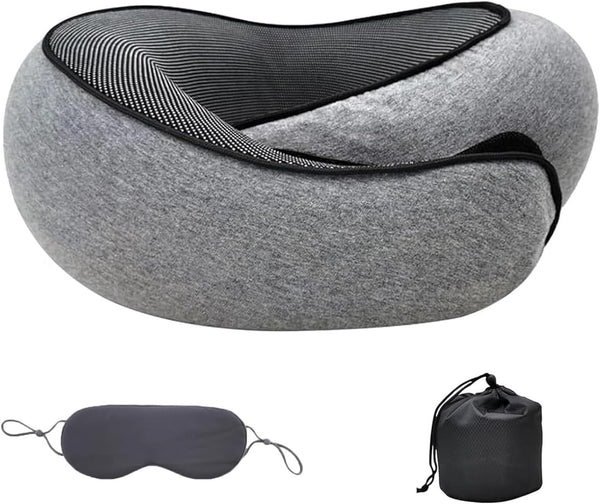 Ergonomisches Reise-Nackenkissen – Memory-Schaum-Unterstützung für Flugzeug und Auto