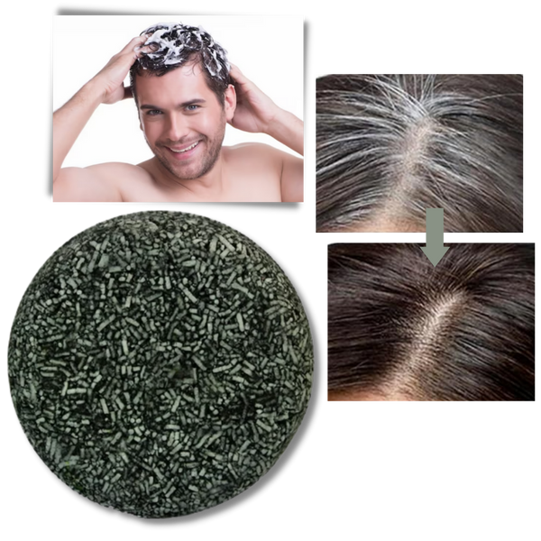 Natürliches festes Shampoo für graues Haar