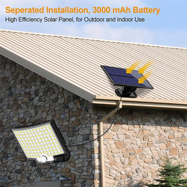 106 LED Solar-Außenleuchte mit Bewegungsmelder