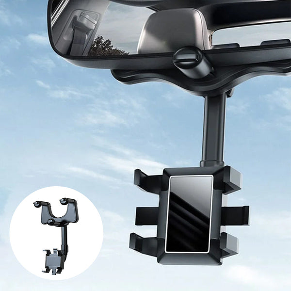 360° drehbarer, multifunktionaler Autospiegel-Handyhalter