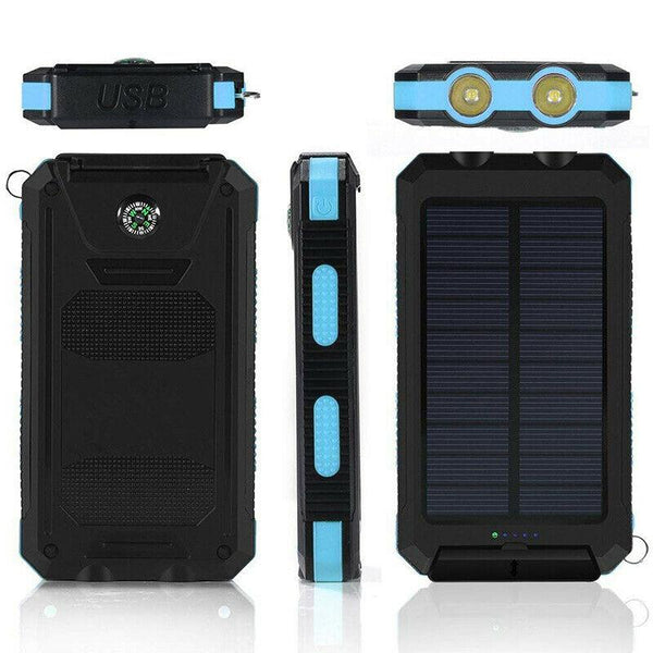 500.000 mAh Solar-Ladegerät, wasserdichte Powerbank, externes Akku-Ladegerät