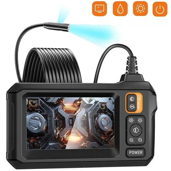 Industrielle Endoskop-Inspektionskamera – 1080p HD mit 4,3-Zoll-Display und verstellbarem Objektiv