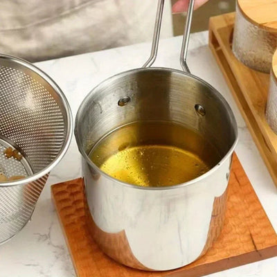 1200ml Fritteuse mit Sieb aus Edelstahl