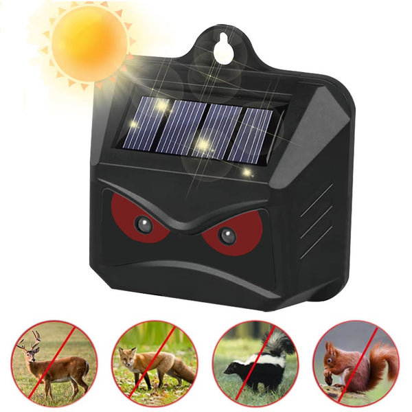 2er-Set Solarbetriebener Ultraschall-Tiervertreiber