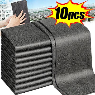 10er-Set Vielseitige Mikrofasertücher für Fenster, Auto und Küche