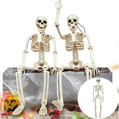Lebensgroße menschliche Skelett-Dekoration für Halloween im Freien