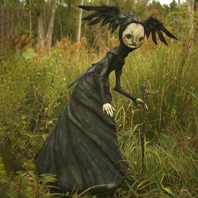 Die dunkle und bizarre Kunst – Gruselige Hexenskulpturen (Halloween-Dekoration)