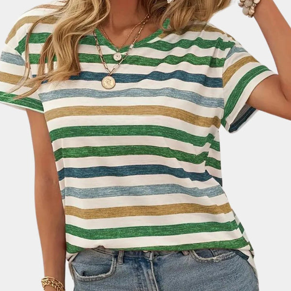 Lässiges gestreiftes Damen-T-Shirt