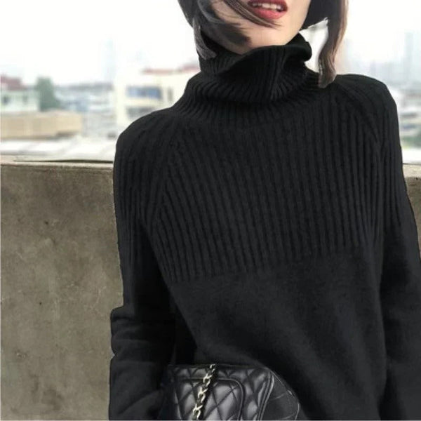 Damen Kaschmir-Rollkragenpullover