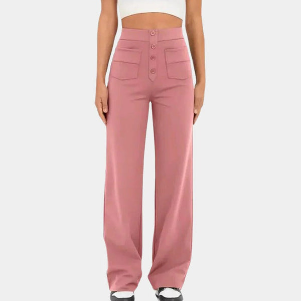 Lässige Damen-Hose mit hoher Taille