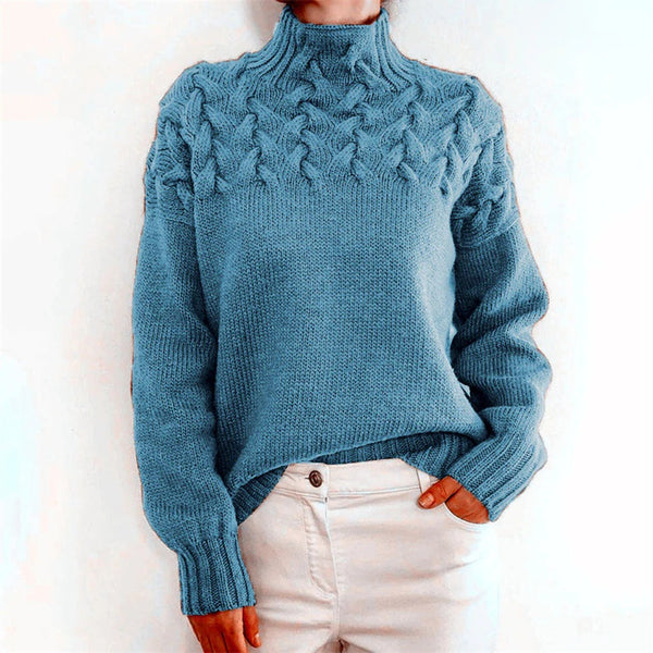 Damen Strick-Rollkragenpullover