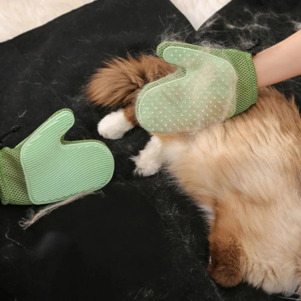 2-in-1 Katzen-Pflegehandschuh zur Fellpflege und Massage