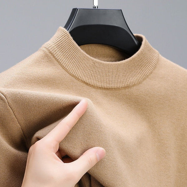Hochwertiger Herren-Kaschmirpullover mit elegantem Saum
