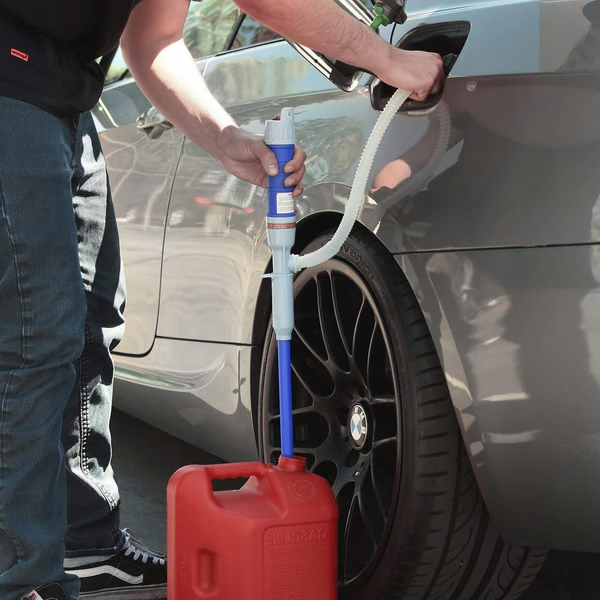 Elektrische Flüssigkeitstransferpumpe & Siphon - Batteriebetriebene Handpumpe für Benzin, Diesel und Wasser