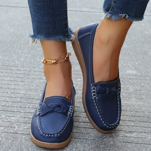 Bequeme Damen-Slipper aus weichem Leder für den Alltag