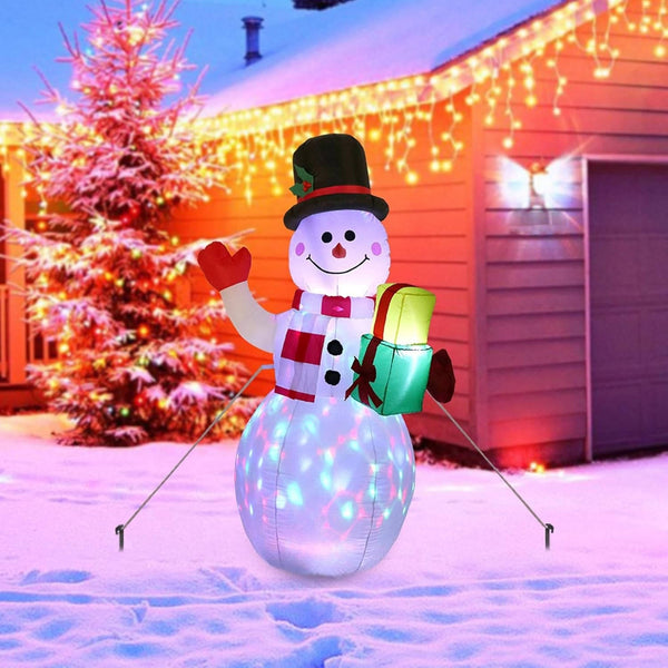 Aufblasbarer Outdoor-Weihnachtsschneemann mit LED-Beleuchtung
