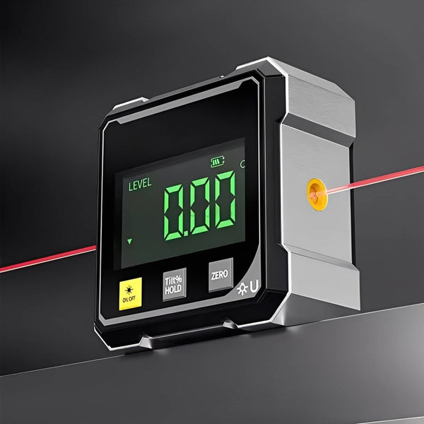 Digitaler Winkelmesser mit Laser-Wasserwaage