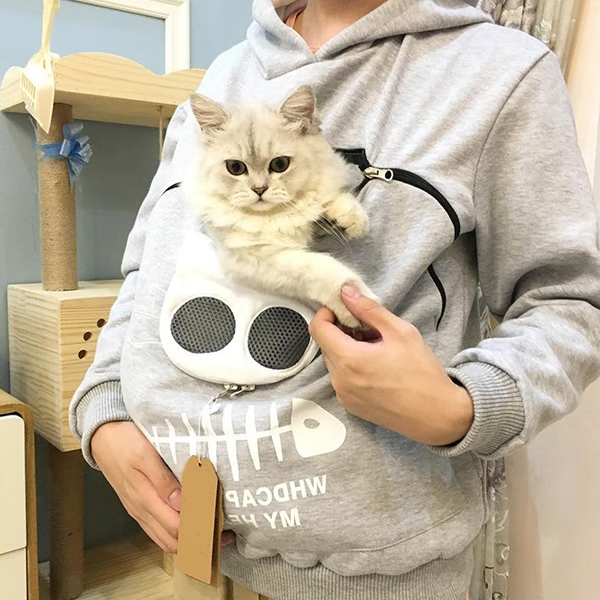 Katzenliebhaber Kapuzenpullover mit Kuscheltasche - Das perfekte Geschenk für Haustierbesitzer
