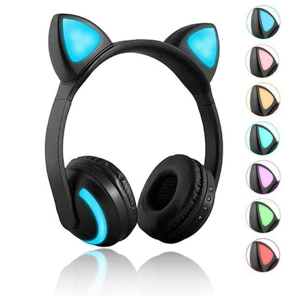 Leuchtende Katzen-Bluetooth-Kopfhörer