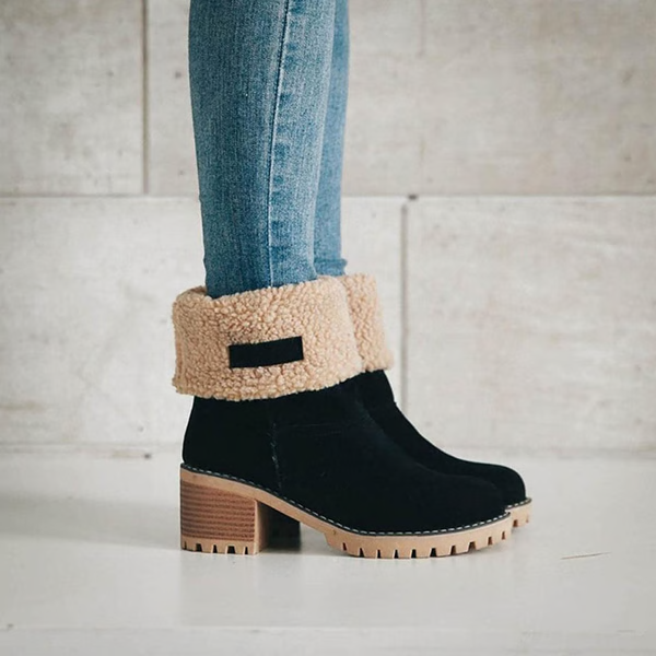 Damen Blockabsatz-Schneestiefel | Warm & Stilvoll - Das perfekte Wintergeschenk