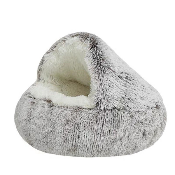 Gemütliches Haustierbett für Hunde und Katzen - SnuggleCave - Plüschiger Komfort - Verschiedene Größen & Farben