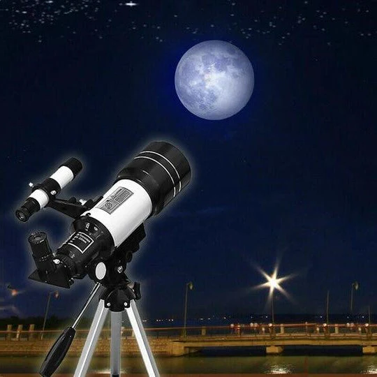 Professionelles Astronomisches Teleskop - Mondbeobachtung mit Tischstativ - 150-fache Vergrößerung