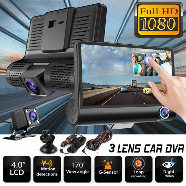 4-Zoll-Touchscreen-Dashcam mit Front- und Rückkamera