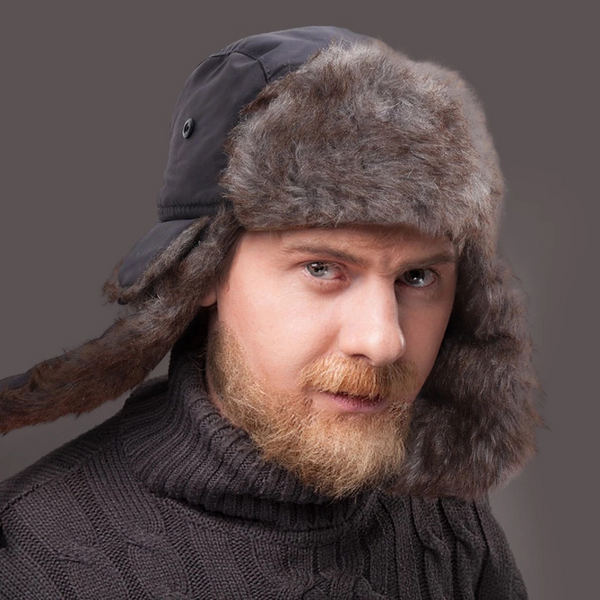 Gemütliche Kunstfell-Winter-Fliegermütze mit Ohrenklappen zum Skifahren