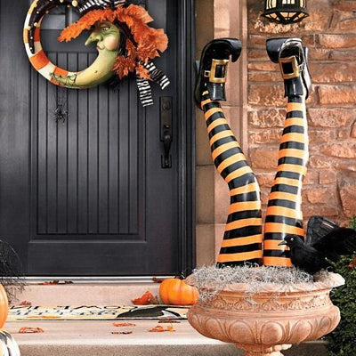 Hexenbeine Erdspieße, 2er-Set Halloween-Gartendekoration