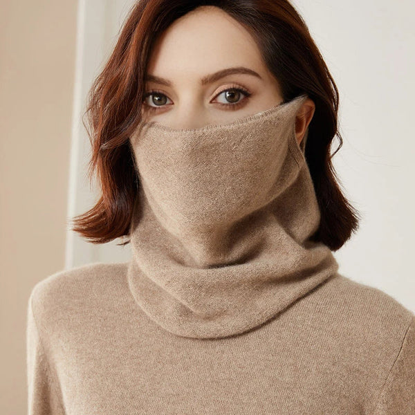 Merinowolle Gesichtsmaske und Winterschal