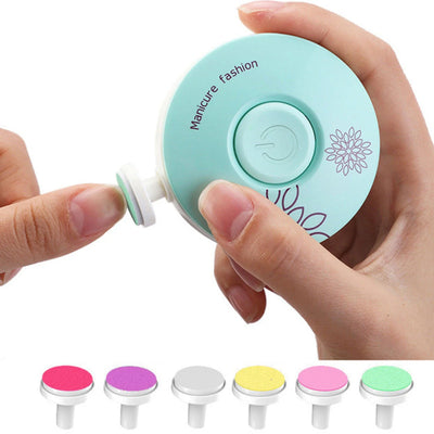 Elektrischer Baby-Nagelknipser mit 6 Schleifaufsätzen