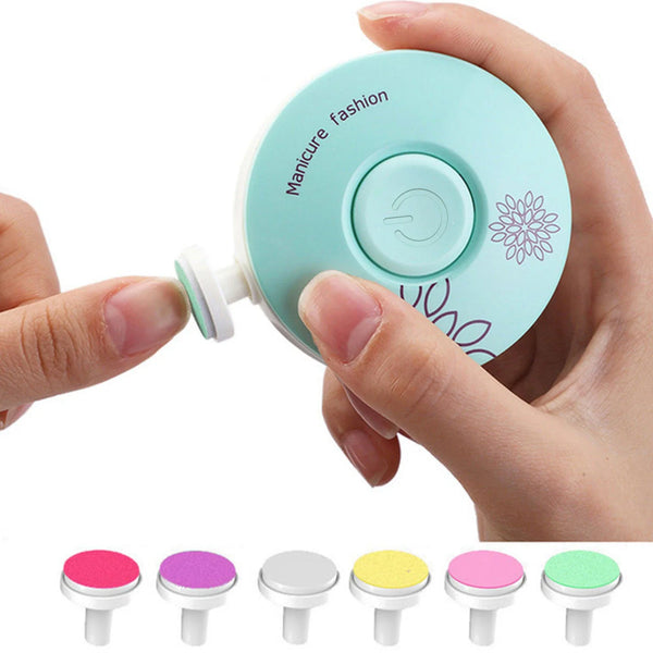Elektrischer Baby-Nagelknipser mit 6 Schleifaufsätzen