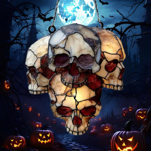 Hängender Skelettkopf Halloween Totenkopf Dekoration