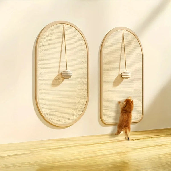 Sisal 3-in-1 Wandmontiertes Kratzbrett für Katzen