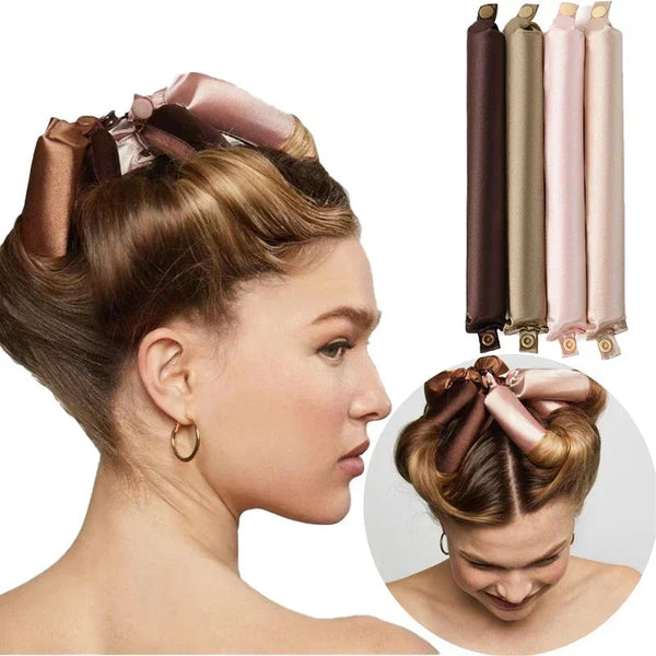 Hitzefreier Lockenwickler aus Satin für schonendes Haarstyling