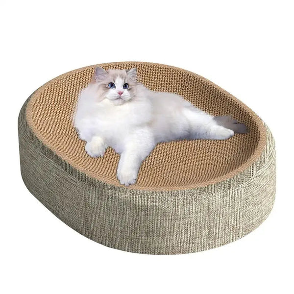 Ovales 2-in-1 Sisal-Kratzbett für Katzen