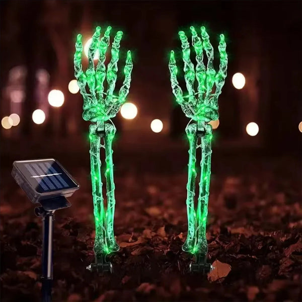 Dekorative Halloween Skelett-Hand Solarleuchten für den Außenbereich