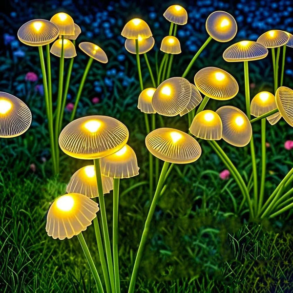 Solarbetriebene, schwingende Pilz-Gartenleuchten zur Dekoration
