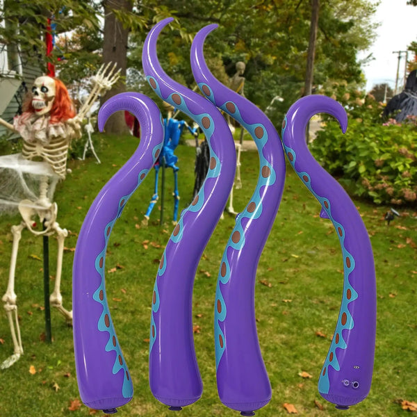 Riesige aufblasbare Krakenarme als gruselige Halloween-Dekoration