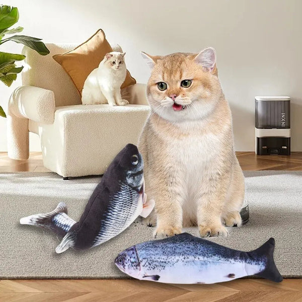 Interaktives USB-aufladbares Fisch-Spielzeug für Katzen