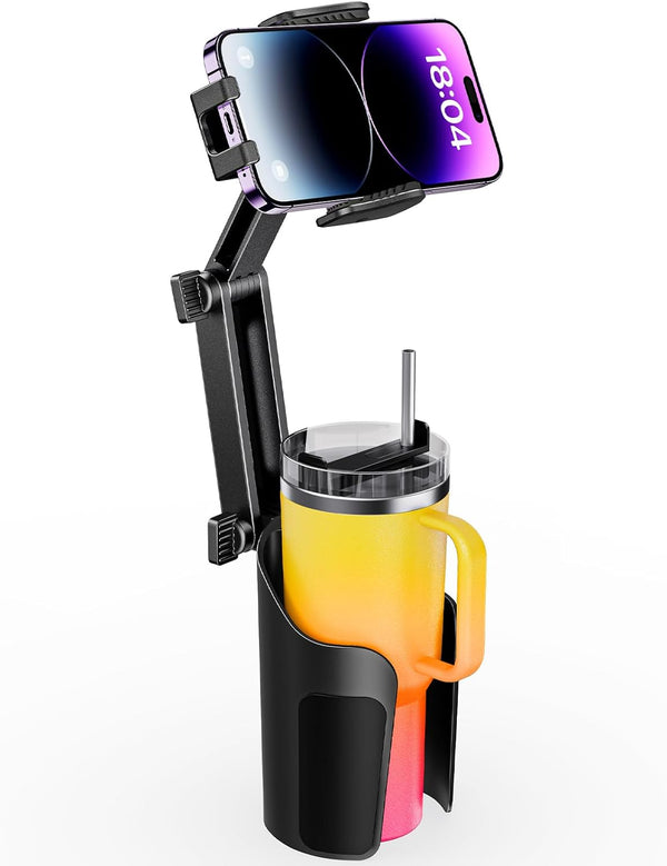Verstellbare Handy-Halterung für den Getränkehalter im Auto