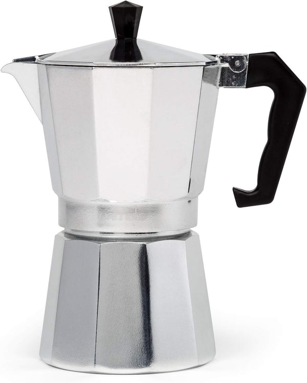 Klassischer Espressokocher für Herdplatten, Moka Pot für italienische und kubanische Kaffeezubereitung